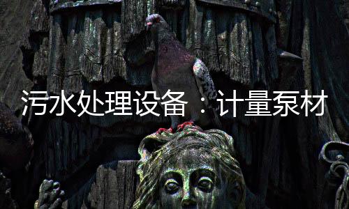 污水处理设备:计量泵材质特点比较分析